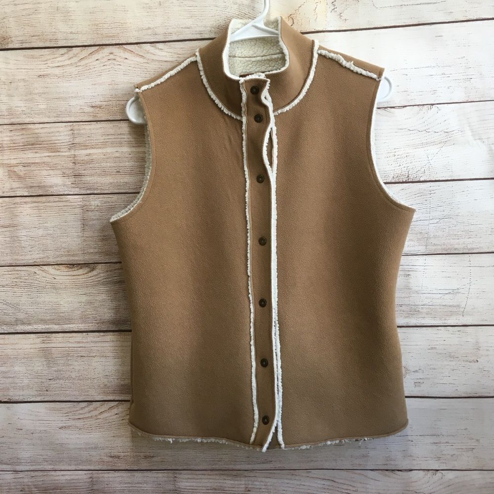VINTAGE HARD TO FIND‎ RALPH LAUREN WILD FRONTIER SHERPA LINED VEST